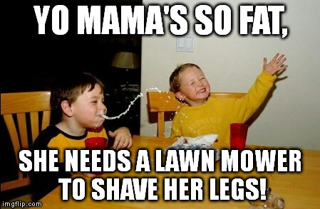 Yo Mamas So Fat | YO MAMA'S SO FAT, SHE NEEDS A LAWN MOWER TO SHAVE HER LEGS! | image tagged in memes,yo mamas so fat | made w/ Imgflip meme maker