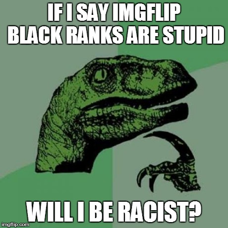 These black stars look ugly | IF I SAY IMGFLIP BLACK RANKS ARE STUPID WILL I BE RACIST? | image tagged in memes,philosoraptor | made w/ Imgflip meme maker