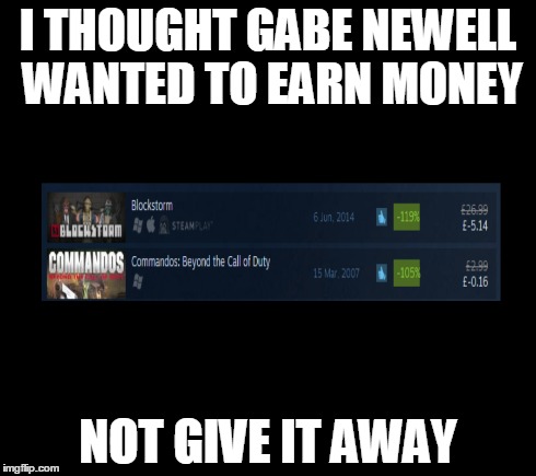 Gabe Newell is giving us money? | I THOUGHT GABE NEWELL WANTED TO EARN MONEY NOT GIVE IT AWAY | image tagged in gabe,newell,gabe newell,steam,money,give away | made w/ Imgflip meme maker