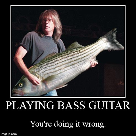 Bass player | image tagged in funny,demotivationals,bass,guitar,wtf | made w/ Imgflip demotivational maker