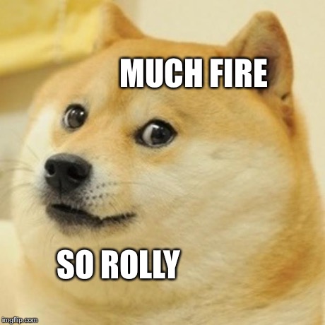 SO ROLLY MUCH FIRE | image tagged in memes,doge | made w/ Imgflip meme maker
