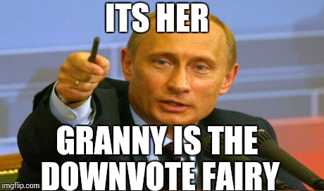 ITS HER GRANNY IS THE DOWNVOTE FAIRY | made w/ Imgflip meme maker