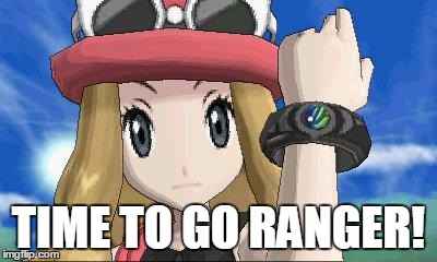 Time to go ranger! | TIME TO GO RANGER! | image tagged in pokemon,pokemon board meeting,power rangers,memes | made w/ Imgflip meme maker