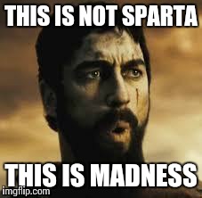Madness not Sparta | THIS IS NOT SPARTA THIS IS MADNESS | image tagged in madness not sparta | made w/ Imgflip meme maker