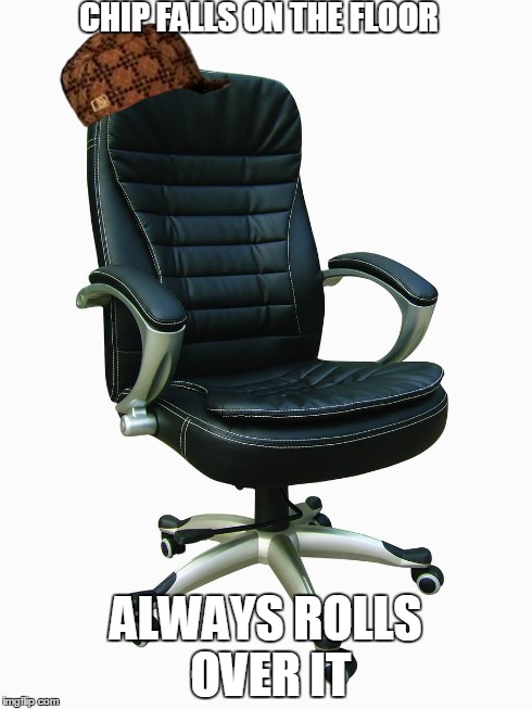 CHIP FALLS ON THE FLOOR ALWAYS ROLLS OVER IT | image tagged in AdviceAnimals | made w/ Imgflip meme maker