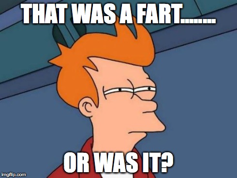 Futurama Fry Meme | THAT WAS A FART........ OR WAS IT? | image tagged in memes,futurama fry | made w/ Imgflip meme maker
