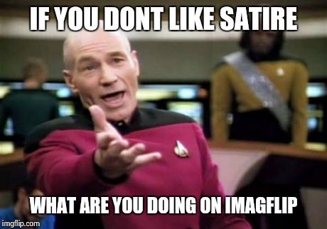 dear down vote fairy | IF YOU DONT LIKE SATIRE WHAT ARE YOU DOING ON IMAGFLIP | image tagged in memes,picard wtf | made w/ Imgflip meme maker