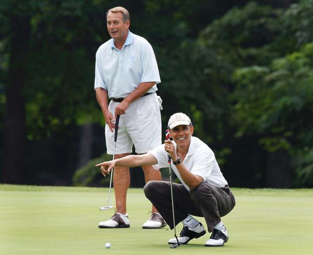 High Quality Boehner and Obama Golf Buddies Blank Meme Template