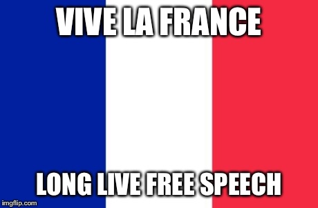 Vive la France | VIVE LA FRANCE LONG LIVE FREE SPEECH | image tagged in vive la france | made w/ Imgflip meme maker