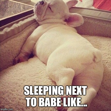 SLEEPING NEXT TO BABE LIKE... | image tagged in cute,happiness,babe,sleep in his arms | made w/ Imgflip meme maker