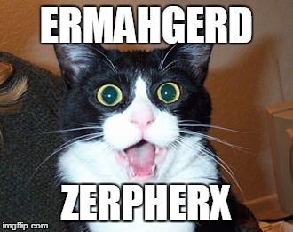 ZERPHERX | ERMAHGERD ZERPHERX | image tagged in cat,ermahgerd | made w/ Imgflip meme maker