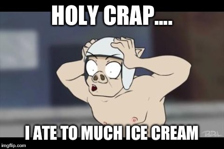 HOLY CRAP.... I ATE TO MUCH ICE CREAM | image tagged in i am wildcat | made w/ Imgflip meme maker