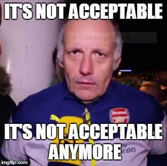 IT'S NOT ACCEPTABLE IT'S NOT ACCEPTABLE ANYMORE | image tagged in not acceptable,angry claude | made w/ Imgflip meme maker