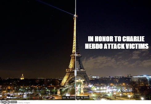 In Honor To #CharlieHebdo attack victims | IN HONOR TO CHARLIE HEBDO ATTACK VICTIMS | image tagged in political,darkness,news,one does not simply,breaking bad | made w/ Imgflip meme maker