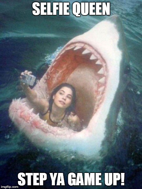 Shark | SELFIE QUEEN STEP YA GAME UP! | image tagged in shark | made w/ Imgflip meme maker