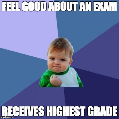 Success Kid Meme | FEEL GOOD ABOUT AN EXAM RECEIVES HIGHEST GRADE | image tagged in memes,success kid | made w/ Imgflip meme maker