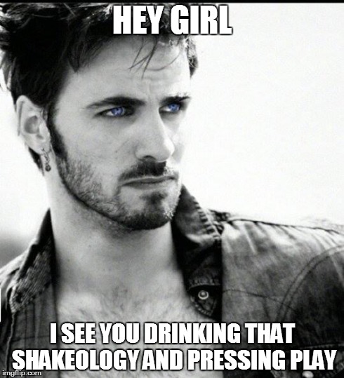 HEY GIRL I SEE YOU DRINKING THAT SHAKEOLOGY AND PRESSING PLAY | image tagged in hook | made w/ Imgflip meme maker