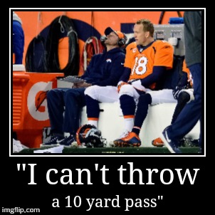 "I can't throw | a 10 yard pass" | image tagged in funny,demotivationals | made w/ Imgflip demotivational maker