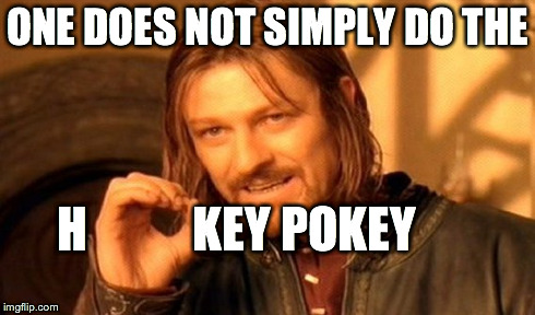 One Does Not Simply | ONE DOES NOT SIMPLY DO THE H           KEY POKEY | image tagged in memes,one does not simply | made w/ Imgflip meme maker