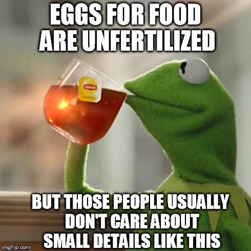 But That's None Of My Business Meme | EGGS FOR FOOD ARE UNFERTILIZED BUT THOSE PEOPLE USUALLY DON'T CARE ABOUT SMALL DETAILS LIKE THIS | image tagged in memes,but thats none of my business,kermit the frog | made w/ Imgflip meme maker