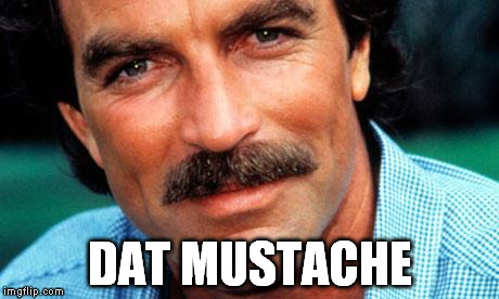 DAT MUSTACHE | image tagged in magnummustache | made w/ Imgflip meme maker