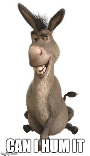 Donkey from Shrek | CAN I HUM IT | image tagged in donkey from shrek | made w/ Imgflip meme maker