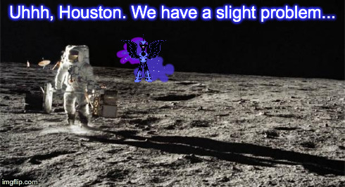 Moon landing | Uhhh, Houston. We have a slight problem... | image tagged in moon landing | made w/ Imgflip meme maker