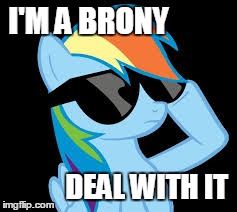 Deal with it | I'M A BRONY DEAL WITH IT | image tagged in memes,brony | made w/ Imgflip meme maker