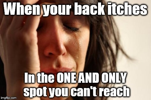 First World Problems Meme | When your back itches In the ONE AND ONLY spot you can't reach | image tagged in memes,first world problems | made w/ Imgflip meme maker