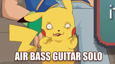 Pikachu Air Bass Guitar