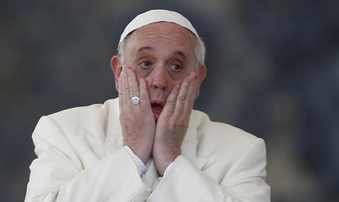High Quality pope scream Blank Meme Template