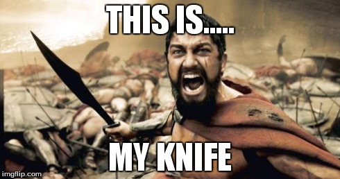 Sparta Leonidas | THIS IS..... MY KNIFE | image tagged in memes,sparta leonidas | made w/ Imgflip meme maker