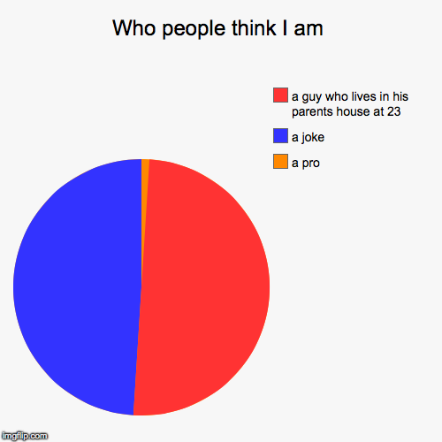 Who people think I am | image tagged in funny,pie charts | made w/ Imgflip chart maker