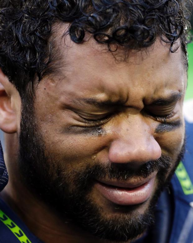 High Quality Russel Wilson Crying Blank Meme Template