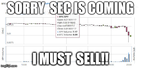 SORRY  SEC IS COMING I MUST  SELL!! | made w/ Imgflip meme maker