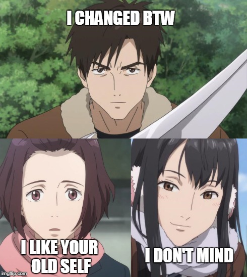 There are two types of women | I CHANGED BTW I LIKE YOUR OLD SELF I DON'T MIND | image tagged in anime,kiseijuu,parasyte | made w/ Imgflip meme maker