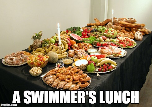 A SWIMMER'S LUNCH | made w/ Imgflip meme maker