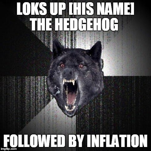 and after that i never slept again | LOKS UP [HIS NAME] THE HEDGEHOG FOLLOWED BY INFLATION | image tagged in memes,insanity wolf | made w/ Imgflip meme maker