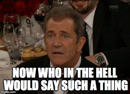 Confused Mel Gibson | NOW WHO IN THE HELL WOULD SAY SUCH A THING | image tagged in memes,confused mel gibson | made w/ Imgflip meme maker