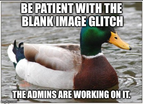 Sometimes I Could Not Use The site Because it Was "Offline" Which Obviously Meant it Was Down For Maintenance | BE PATIENT WITH THE BLANK IMAGE GLITCH THE ADMINS ARE WORKING ON IT. | image tagged in memes,actual advice mallard | made w/ Imgflip meme maker
