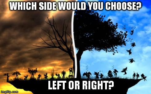 Heaven vs Hell | WHICH SIDE WOULD YOU CHOOSE? LEFT OR RIGHT? | image tagged in heaven vs hell | made w/ Imgflip meme maker