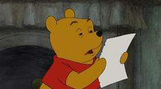 High Quality Pooh Reading Blank Meme Template