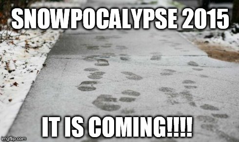 snowpocalypse 2015 | SNOWPOCALYPSE 2015 IT IS COMING!!!! | image tagged in snow | made w/ Imgflip meme maker