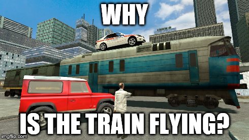 WHY IS THE TRAIN FLYING? | made w/ Imgflip meme maker