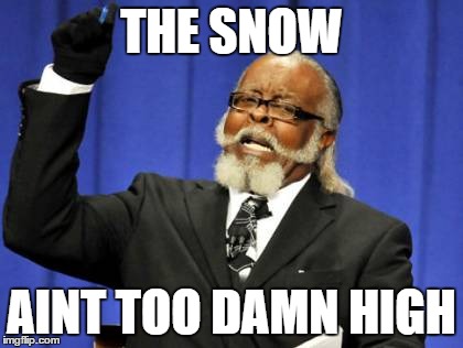 Too Damn High | THE SNOW AINT TOO DAMN HIGH | image tagged in memes,too damn high | made w/ Imgflip meme maker