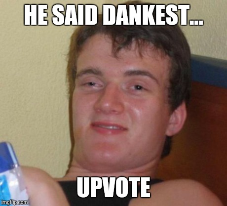 10 Guy Meme | HE SAID DANKEST... UPVOTE | image tagged in memes,10 guy | made w/ Imgflip meme maker