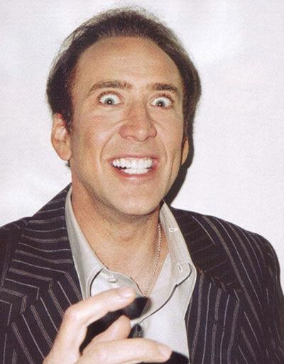High Quality Creepy Cage stare Blank Meme Template