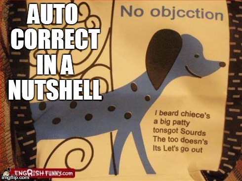 Auto Correct | AUTO CORRECT IN A NUTSHELL | image tagged in autocorrect,fridge auto cucumber,spelling,grammar | made w/ Imgflip meme maker