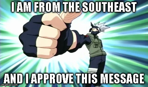 I AM FROM THE SOUTHEAST AND I APPROVE THIS MESSAGE | made w/ Imgflip meme maker