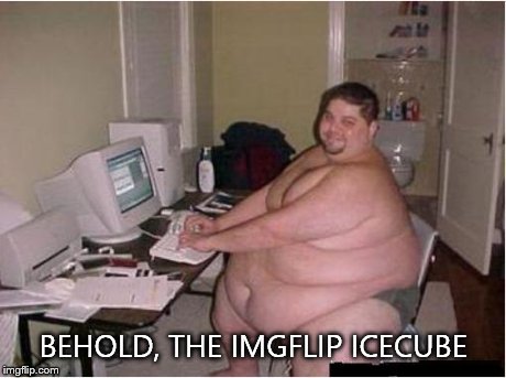 fat guy javascript | BEHOLD, THE IMGFLIP ICECUBE | image tagged in fat guy javascript,imgflip | made w/ Imgflip meme maker